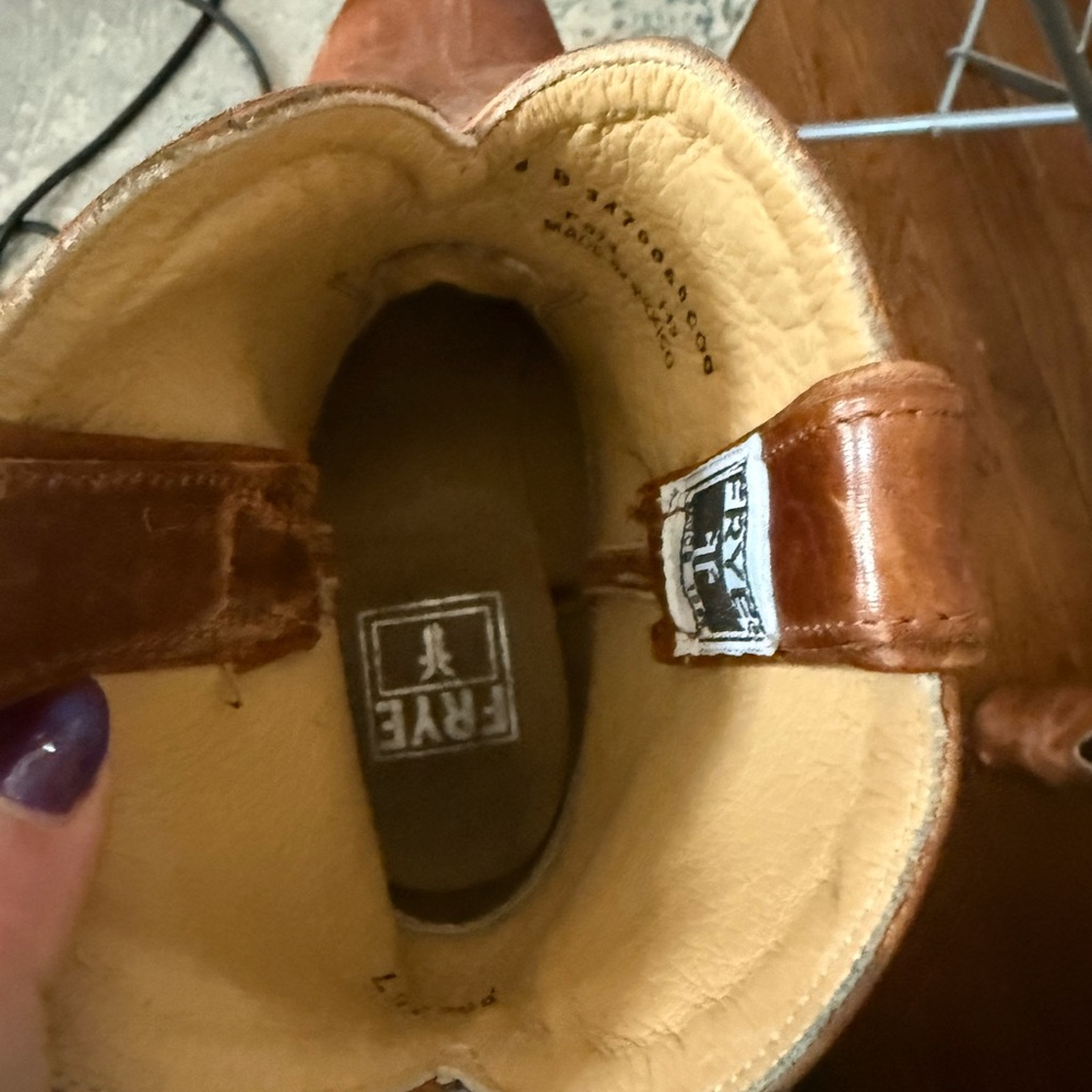 Frye Tan Leather Cowboy Boots - Picture 5 of 12